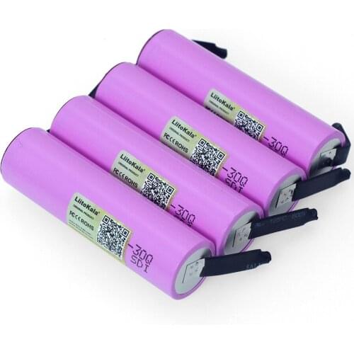10PCS Liitokala original ICR18650-30Q 18650 3000mAh lithium battery 3.7V powered rechargeable battery Electric tools+DIY Nickel