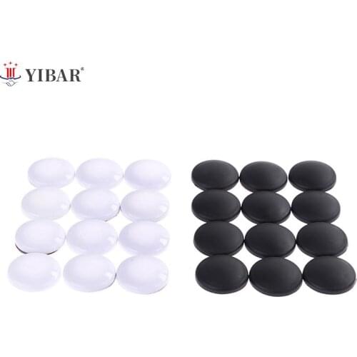 12Pcs/set Universal ABS Plastic Car Interior Door Lock Screw Protector Cover Cap Trim White/Black Colors