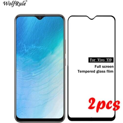 2PCS Tempered Glass For Vivo Y19 Glass 9H HD Protective Full Glue Glass for Vivo Y19 Screen Protector For Vivo Y19 Glass 6.53