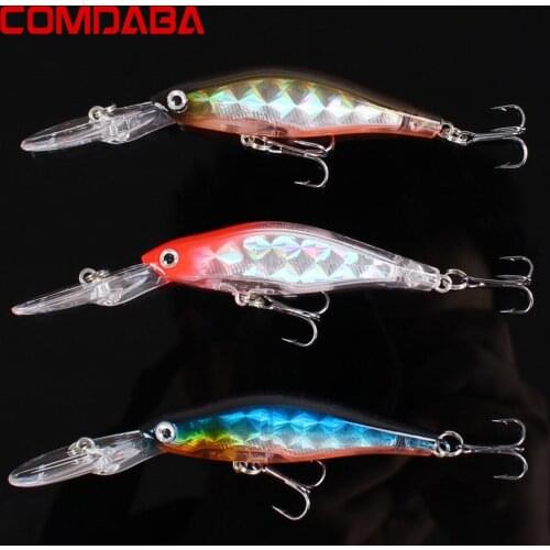 COMDABA 3Pcs 9.5cm 7g Wobblers Fishing Tackle 3D Eyes Minnow Fishing Lure Swim Crank Bait 6# hook fishing tackle