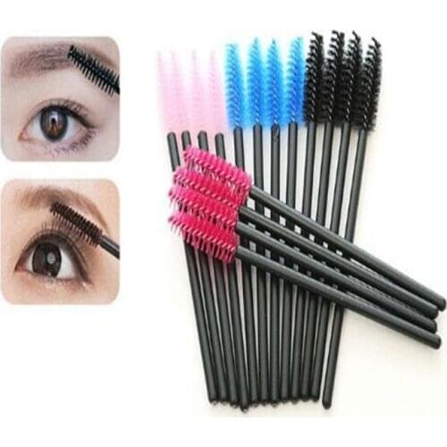 50 Pcs Disposable Micro Eyelashes Brushes Mascara Wands Applicator Brush Eyelash Comb Brushes Makeup Tool Kit By Free Shipping