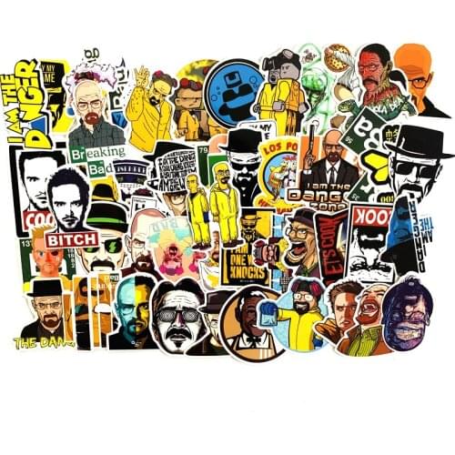 TD ZW 50Pcs Cartoon Breaking Bad Stickers Waterproof Decal Laptop Motorcycle Luggage Snowboard Fridge Phone Car Sticker