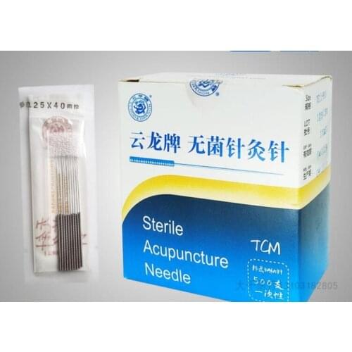 500pcs/box yunlong sterile acupuncture needle disposable acupuncture beauty massage needles no tube 0.16*7/0.16*13mm