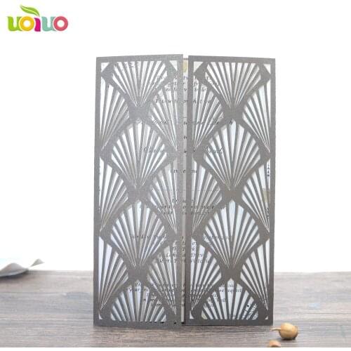 Free shipping 50set inc225 europe silver leaves tree card wedding invitation laser cut lace envelope birthday