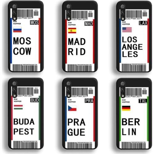 World Country Label Air Tickets Phone Case For Huawei Honor 30 20 10 9 8 8x 8c v30 Lite view 7A pro