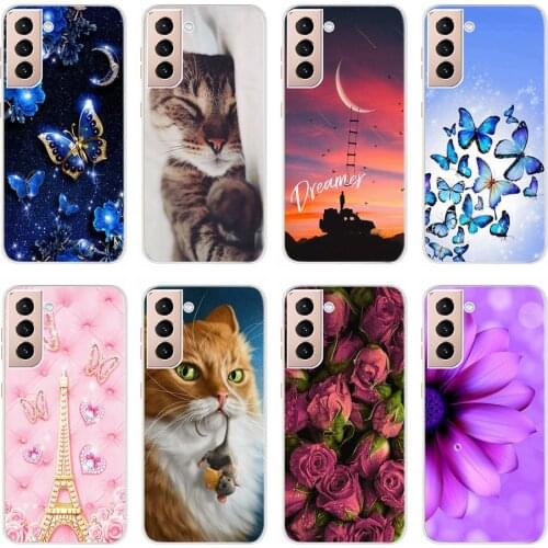 For Samsung Galaxy S21 Case S21+ 5G Silicone Soft TPU Back Cover For Samsung S21+ S 21 Plus 5G Phone Cases Stylish Painted Coque