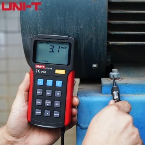 UNI-T UT315A Digital LCD High Precision Vibration Tester Analyzer Vibrometer Velocity Displacement Measurement Acceleration
