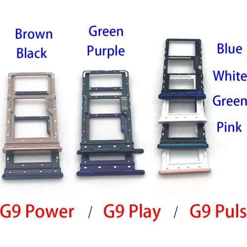 10PCS For Moto G9 Play / G9 Plus / G9 Power Micro Nano SIM Card Holder Tray Slot Holder Adapter Socket Replacement Parts