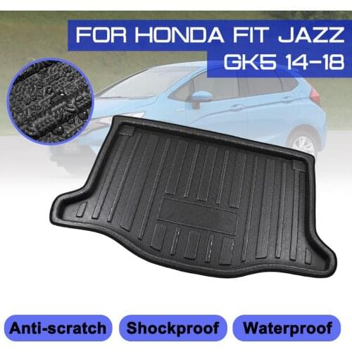For Honda FIT JAZZ GK5 2014 2015 2016 2017 2018 Car Floor Mat Carpet Rear Trunk Anti-mud Cover