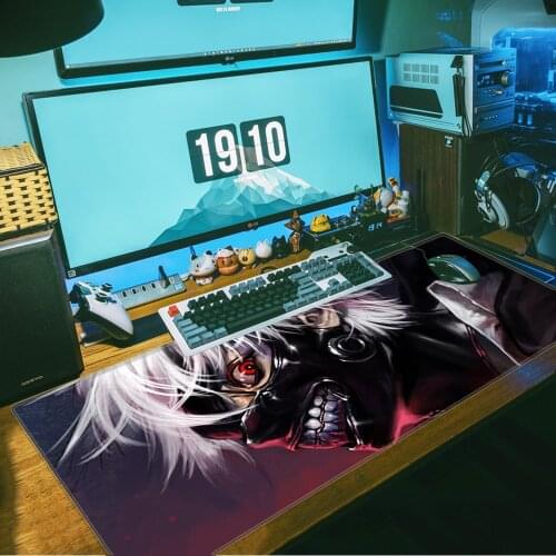Animation Tokyo Ghoul Laptop Gaming Mice Mousepad Computer Gaming Mousepad Anti-slip Natural Rubber with Locking Edge Gaming