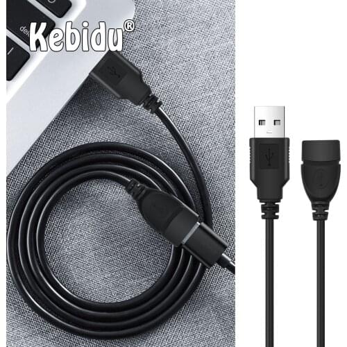 Kebidu USB 2.0 Male to Female USB Cable 1.5m 3m 5m Extender Cord Wire Super Speed Data Sync Extension Cable For PC Laptop