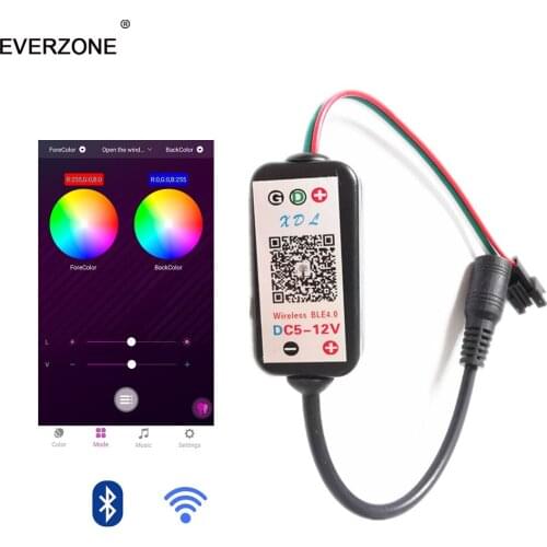 DC5-12V Bluetooth Music Smart Magic Color WS2812B WS2811 LED Strip Controller