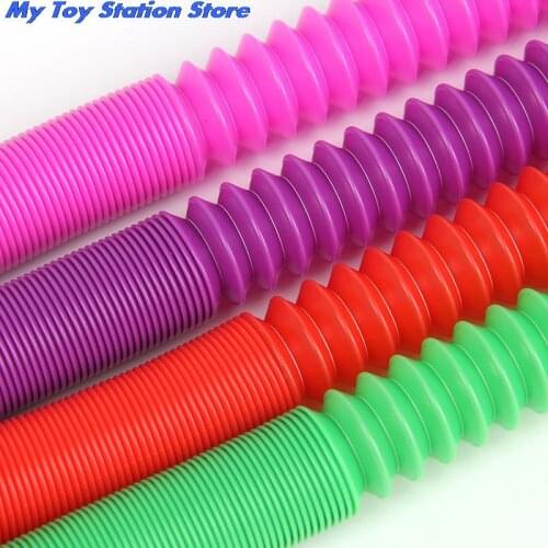 Colorful Plastic Pop Tube Coil ChildrenS Creative Magical Toy Early Development Educational Folding Toy Circle Funny Toys