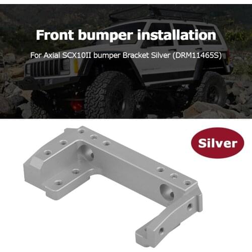 RC Metal Front Bumper Mount Servo Mounting Bracket Stand Children Early Learning Supplies for 1/10 Axial SCX10II