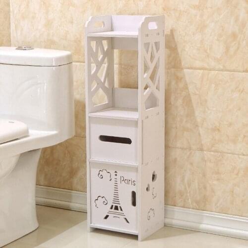 Floor Mounted Storage Rack Cabinet Corner Bathroom Vanity Bathroom Side Cabinet Towel Box Toilet Shelf Bathroom Furniture