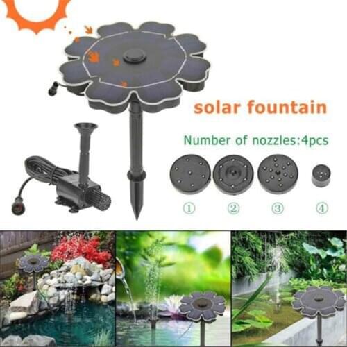 Ground Solar Fountain Pump Waterproof Solar Panel with Submersible Pump for Outdoor Bird Bath Garden Fountain Decoration