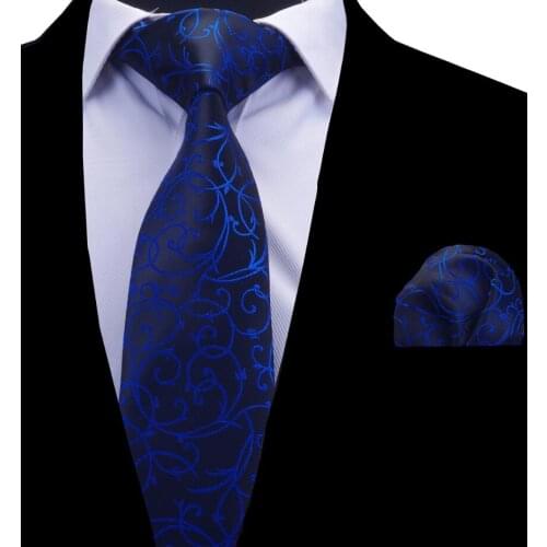 New Design 8cm Silk Handkerchief And Necktie Set Slivery Red Floral Solid Pocket Square Tie For Men Business Wedding Party Ties