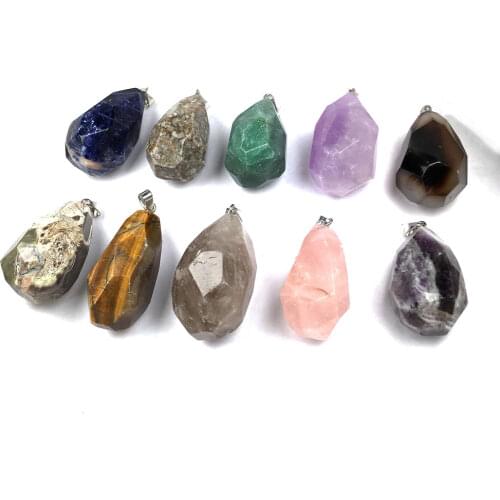 Natural Stone Agates Pendant irregular shape Exquisite Pendants charms for Jewelry making DIY Necklaces Accessories size 25x40mm