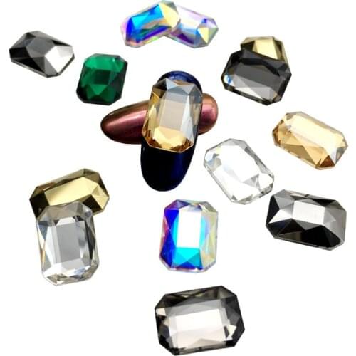 Swarovsky Crystal AB Rainbow Nail Art Multi-shape Fancy Shaped Colorful Glass Stones For 3D Nail Art Decorations