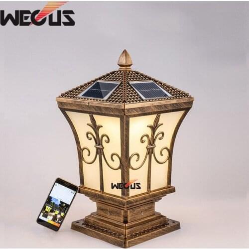 Solar outdoor wall lights, outdoor post lights. Home villa garden lights waterproof,25*25*47CM