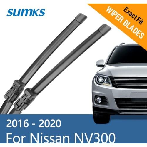 SUMKS Wiper Blades for Nissan NV300 26"&19" Fit Push Button Arms 2016 2017 2018 2019 2020