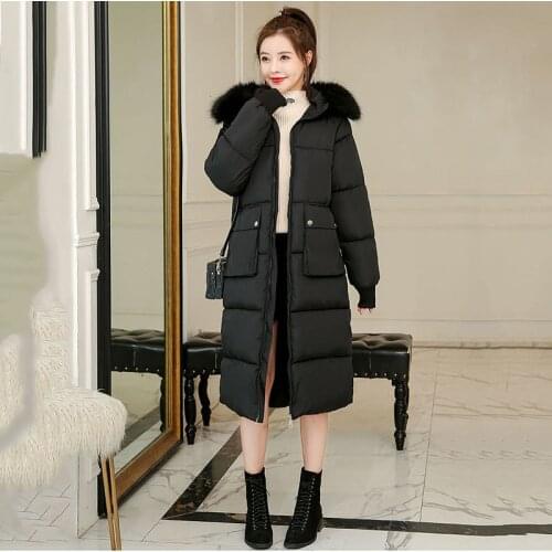 Hoodie Winter Jacket women Plus Size Womens Parkas Thicken Outerwear solid hooded Coats Short Female Slim Long section hoody