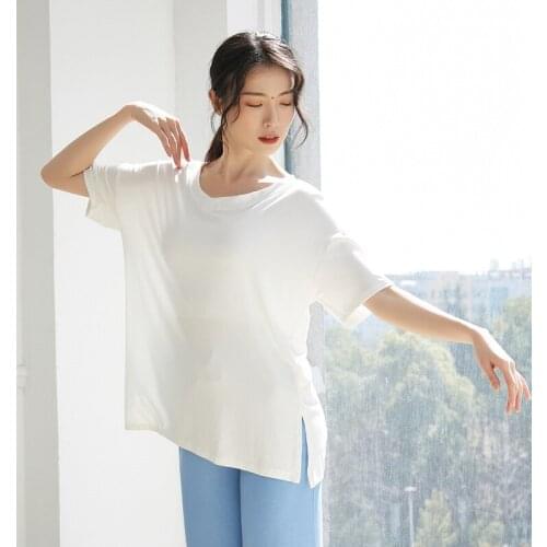 Adult Short Sleeve Loose Belly Dance T Shirt Top Costume for Women Practice Dancing Clothes Dancer Wear Clothing