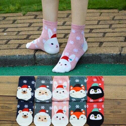 2/3 Pairs Women Socks Funny Cartoon Animal Fruit Cute Socks Art Print Autumn Winter Comfortable Cotton Short Socks Hosiery