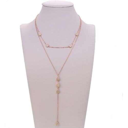 2020 New 100% 925 Sterling silver multiayer cz heart Pendant Necklaces for women handmade drip cz love heart choker necklace