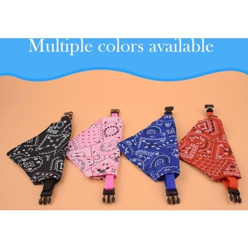 1piece Cute Adjustable Small Dog Collars Puppy Pet Slobber Towel Outdoor Cat Collar Print Scarf Design Dog Collar Neckerchief