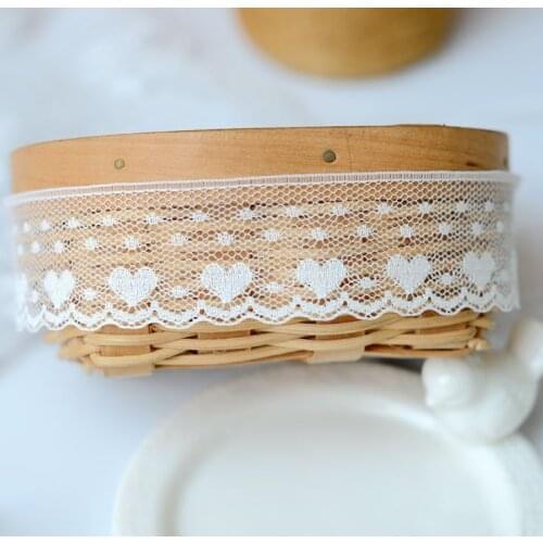 10 Meters Width 2.7cm White Smooth Lace Fabric Handicrafts Embroidery Lace Trim Ribbon Handmade DIY Clothing Sewing Accessories