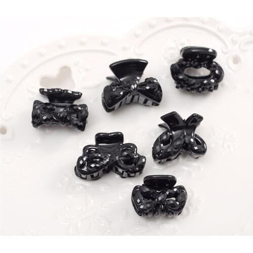 10pcs/Bag Black Multicolor Hair Clips Clipper Clip Barrettes Plastic Hairpin Headwear Hair Styling Tool For Women Ladies