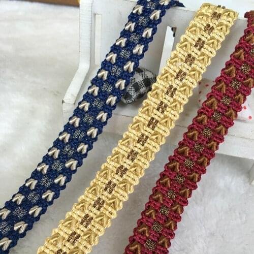 15M 1.5cm wide 9 colors New curtain lace accessories splicing weaving lace ethnic style tablecloth pillow lace trims ribbon W493