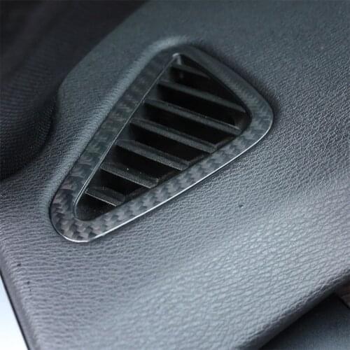 2pcs Real Carbon Fiber Car Dashboard Air Vent Outlet Frame Trim Sticker For BMW X5 f15 2014-2018 For Left Hand Drive Accessories