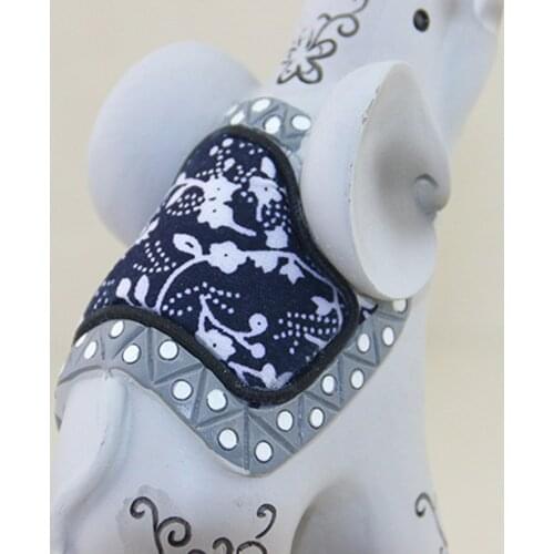 3Pcs Elephants Figurines Home TV Cabinet Animal Statues Sculpture Decoration