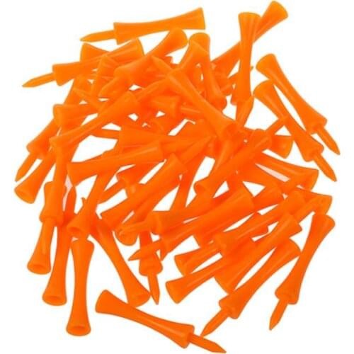 50pcs 70mm Big Castle Golf Tees (Orange)