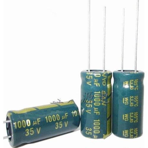 35v1000uf 1000 uf35v LCD power supply high frequency low resistance aluminum electrolytic capacitor specification: 10 * 20