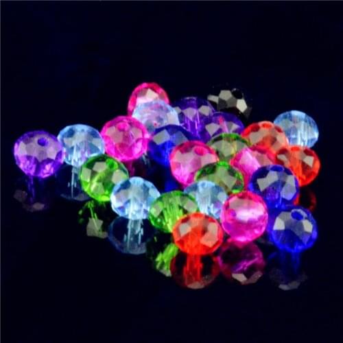 50pcs/String 6mm Multicolor Crystal Beads Cut Faceted Top Quality Czech Glass Round Hole Bead For Kids DIY Jewelry Making
