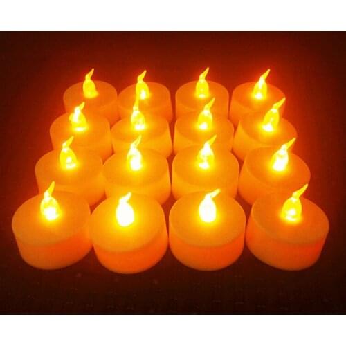 Flameless Tea Light Candles :Battery Long Lasting Warm White Light Lamp Operated Powered for Seasonal & Festival Celebrations