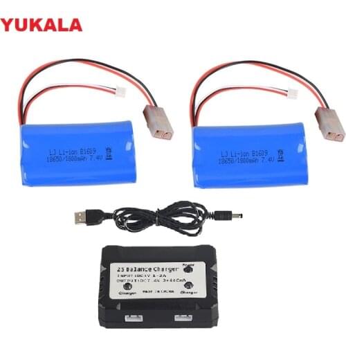 Henglong 3818 3819 3838 3839 3869 3879 3888 3889 3899 3909 3918 3938 RC tank HJ806 spare part 7.4V 1800Mah Li-ion battery 18650