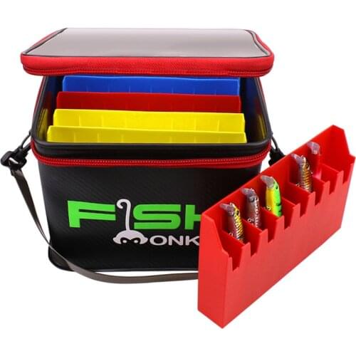 Fishing Lure Box Multifunctional EVA Fishing Storage Box Fishing Lures Bag with Adjustable Straps Fishing Tackle Boxes