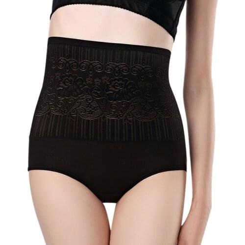 High Wasit Women Panties Briefs Plus Size Solid Color Underwear Women Sexy Body Shaper 2021