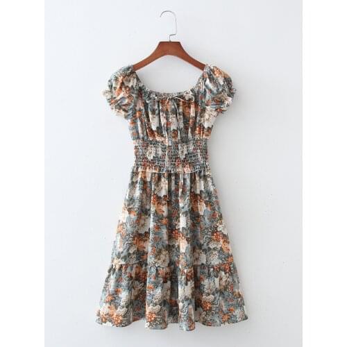 Summer Dresses For Women Short Sleeve Print Color Tunic Lace Up OL Style Daily Wear Mini Female Vestido Elegant Fashion C2614