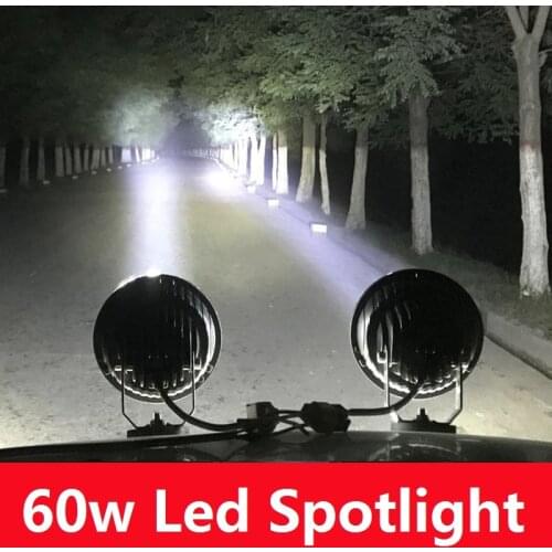 Powerful led flashlight 12v 24v Car truck Hi/Lo led headlights Strong Magnetic holder bracket Auto Spotlight for 4x4 Bumper Roof