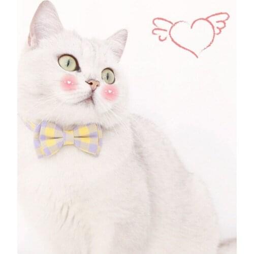 Soft And Comfortable Hand-sewn Cute Puppy Or Kitten Bow Bell Collar Tie Adaptable Adjustable Collar