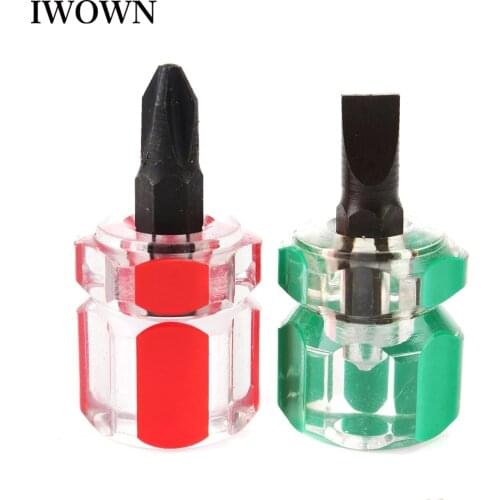 2Pcs Mini Screwdriver Set Sewing Machine Screwdriver Short Stubby Slotted Screwdriver for Sewing Machine Repair DIY Sewing Tools