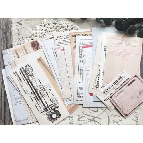 KLJUYP 27pcs Vintage Japanese Style Bills Stickers for Scrapbooking Happy Planner/Card Making/Journaling Project
