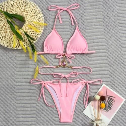 2021 New Summer Sexy Bikini Gen Swimwear Women Bandage Swimsuit Push Up Padded Swimming Suit Women Bathing Suit Beachwear