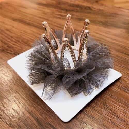New Arrival Baby Girls Children Shiny Crown Rhinestone Hairpins Princess Crystal Hair Clip Pearl Barrette Accessories