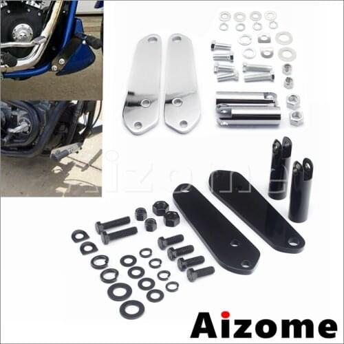 Front Motorcycle Footpegs Foot Peg Support Mounting Kit For Harley Dyna FXD Low Rider Street Bob Super Glide 1991-2017 49019-95